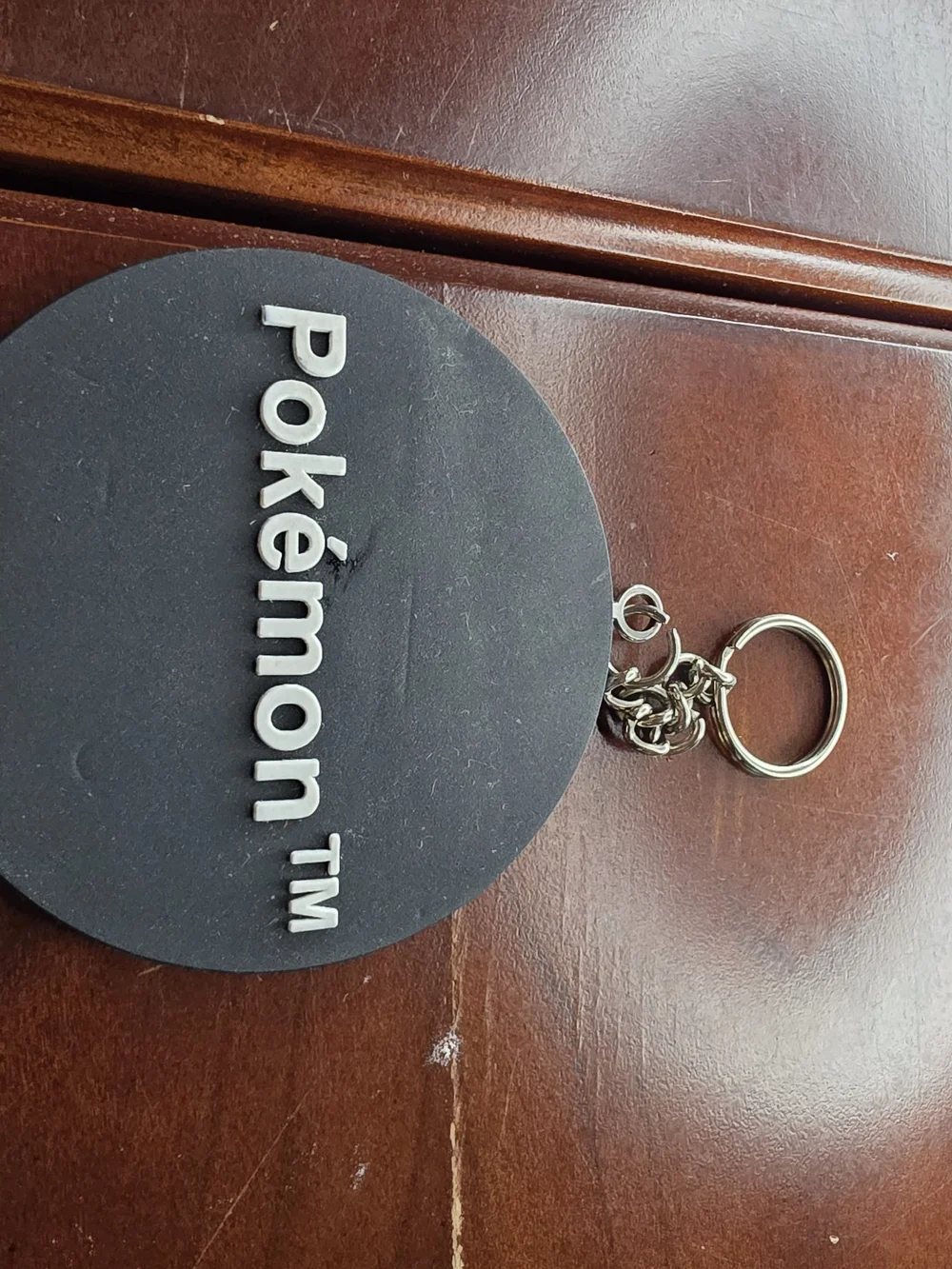 Poké Ball Style Silicone Rubber Keychain  - Red & White
